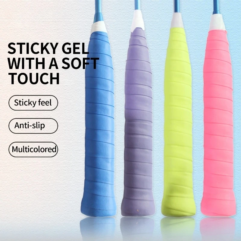 

110*2.7*0.6cm/5pcs Thickened Flat Racket Overgrip, Sweat Absorbent Anti Slip Wrap Tape for Professional Badminton Racket Handle