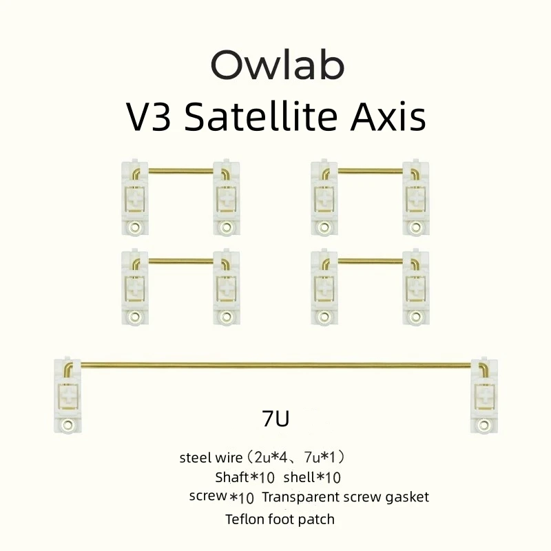 Owlab V3 PCB Mount Stabilizer PC Gamer Mechanical Keyboard Screw in 6.25U 7U Spacebar Custom Steel Wire Satellite Axis Alice 80