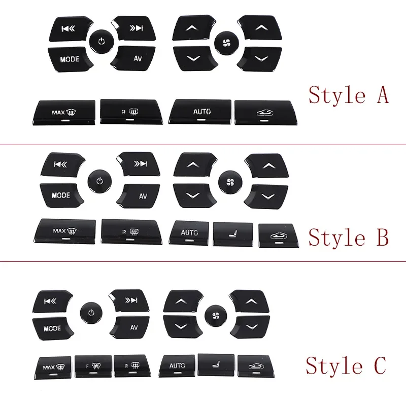 For Jaguar XF XJ 2010-2019 aluminum alloy Black Button Stickers Car Accessories Interior AC Gear Switch Repair Decals