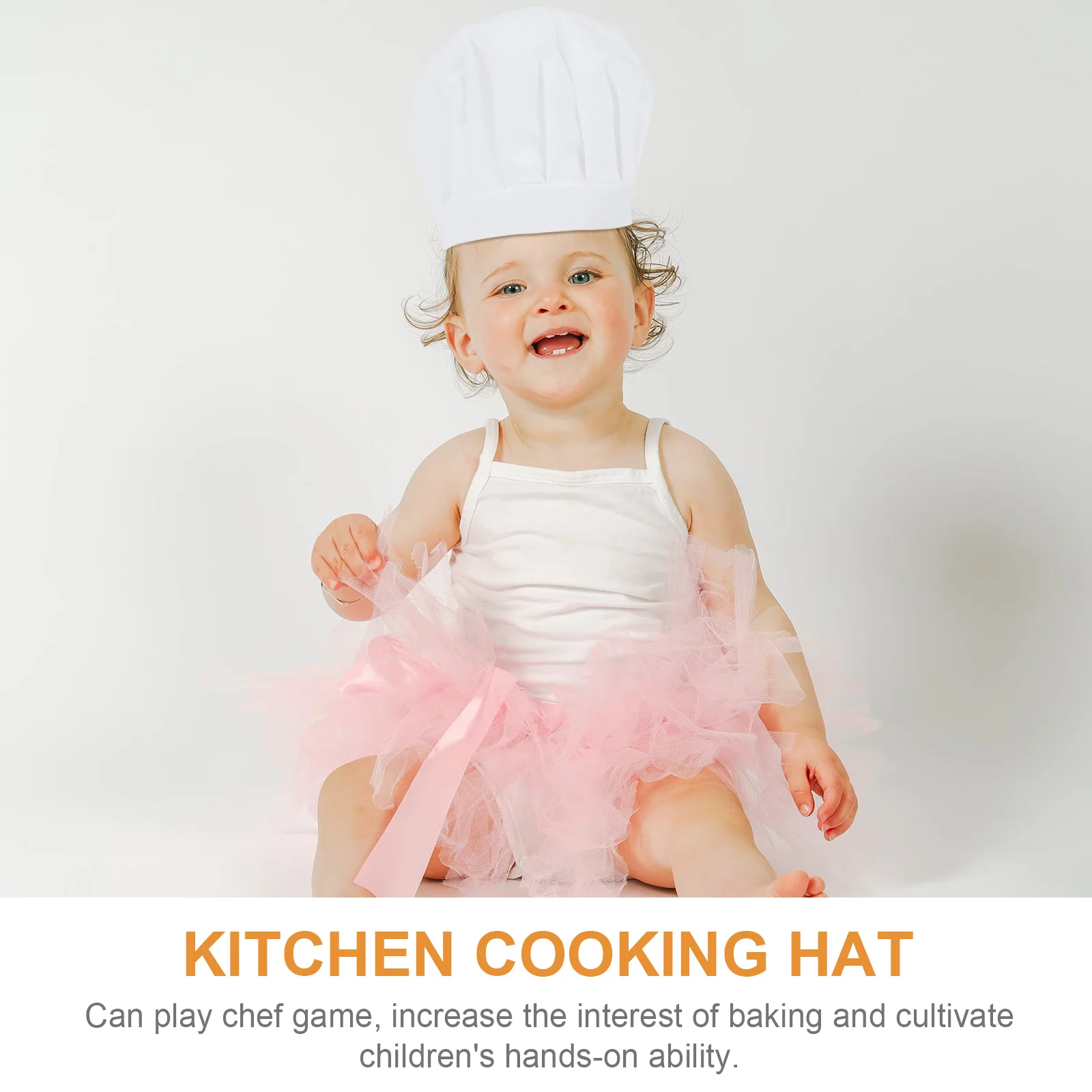 

1Set Girl Baking Chef Hat Apron Set Kitchen Cooking Role Play Costume Party DIY Girl Baking Apron Kitchen Cooking Hat