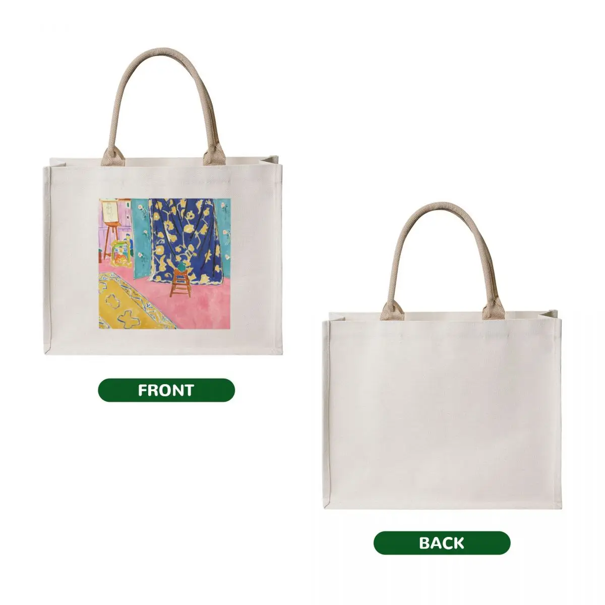 Henri Matisse - The Pink Studio - Exhibition art Tote Bag shopper bags reusable shopping bags tote bags men