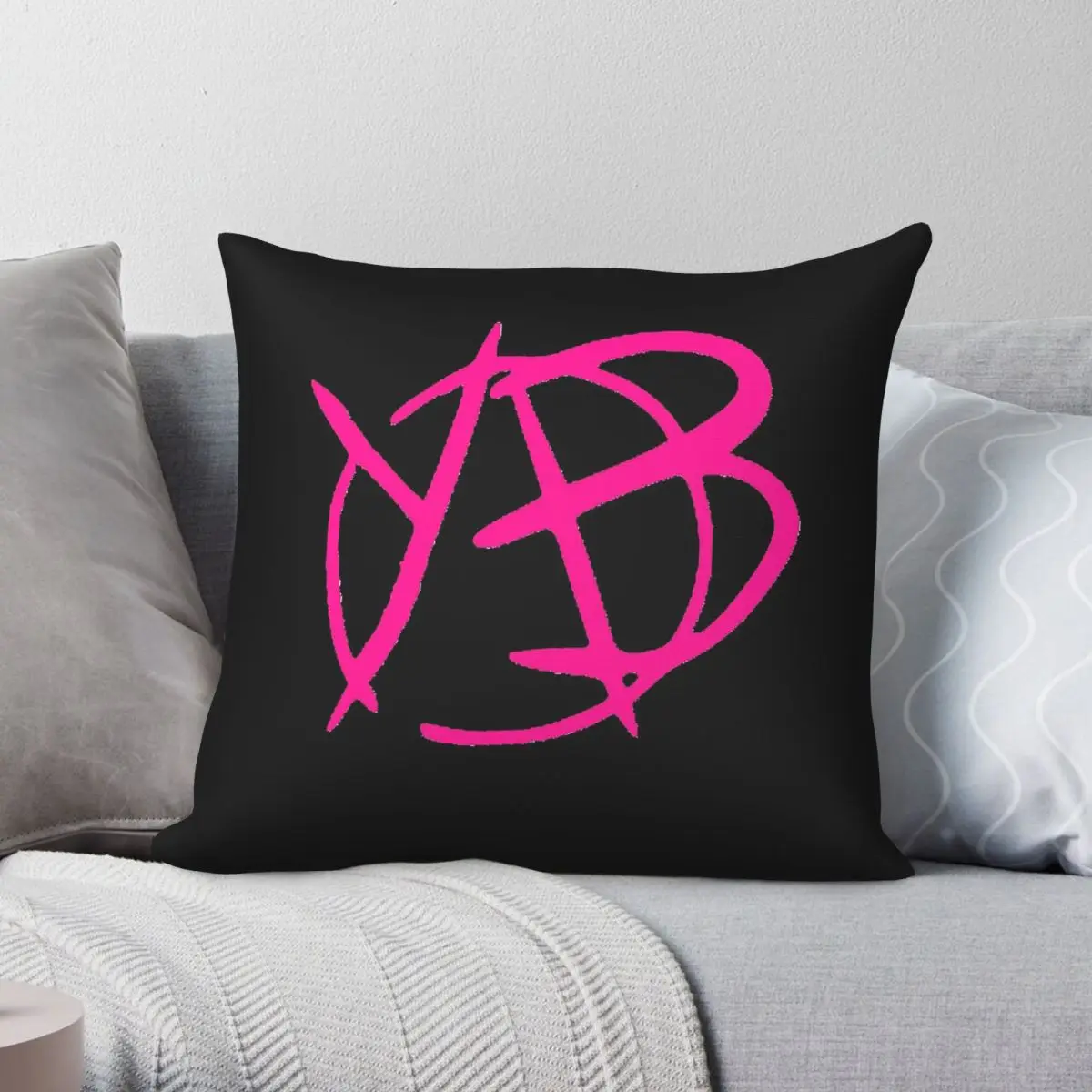 Yungblud Logo Square Pillowcase Polyester Linen Velvet Creative Zip Decor Pillow Case Room Cushion Cover 45x45