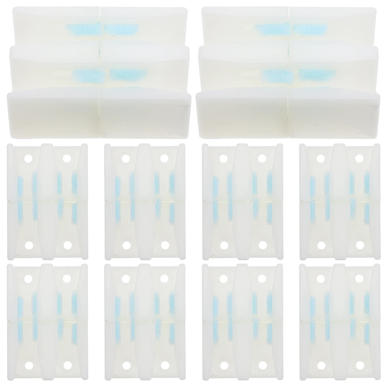 

16 комплектов, 16 комплектов, ограничитель для раздвижной двери, направляющая для пола, направляющая, двойная вилка, нижняя металлическая дверь, шкаф, противоударное устройство