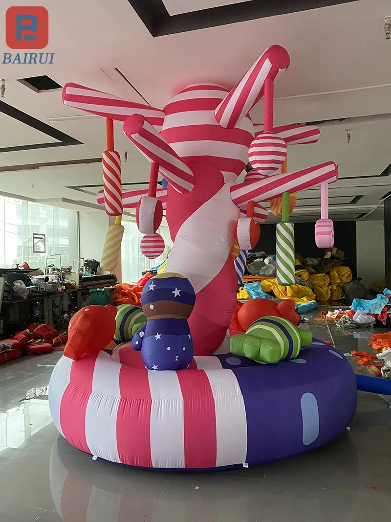 Giant inflatable candy tree model Christmas party dessert shop decoration atmosphere props can be customized size