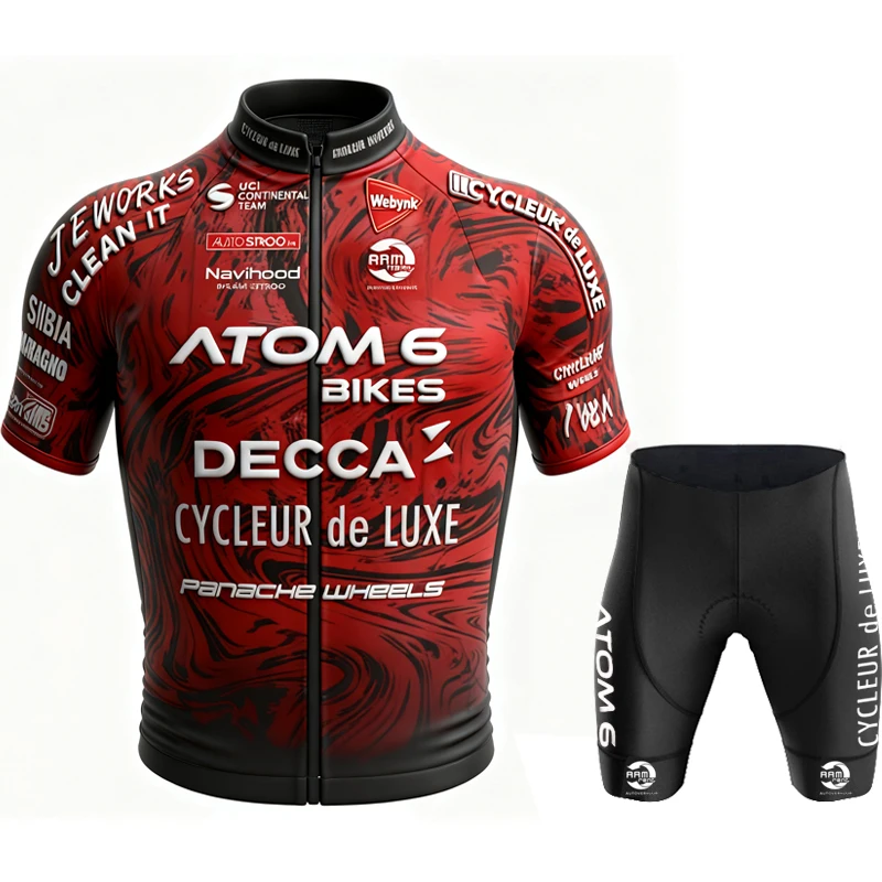 مجموعات الدراجات Decca كونتيننتال فريق ملابس رجالي طقم ملابس رجالي مريلة جيرسي السراويل دراجة الجبلية 2026 ملابس رجل الليزر قطع الدراجة #3