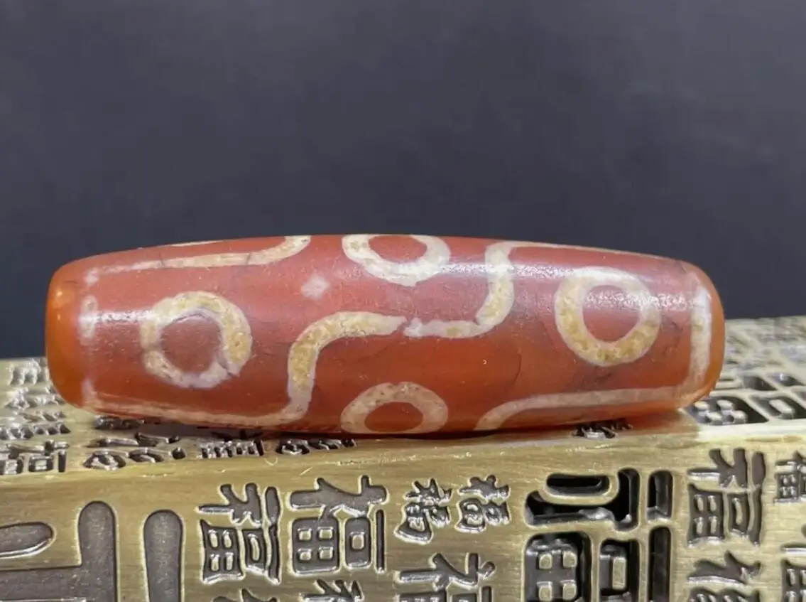 Tibetan Nepalese Himalayan Ancient agate Old Dzi Talisman 9 Eye Beads Amulet