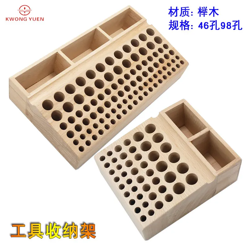 KWONG YUEN Watch Repair Tool Screwdriver Wooden Rack Storage Modified Cone Place Solid Seat