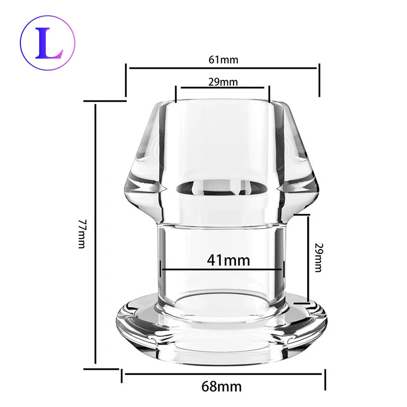 Hollow Speculum Peeking Anal Beads Butt Plug Ass Expander Tunnel Transparent Anus Dilation SM Sex Toy For Couple - view 4