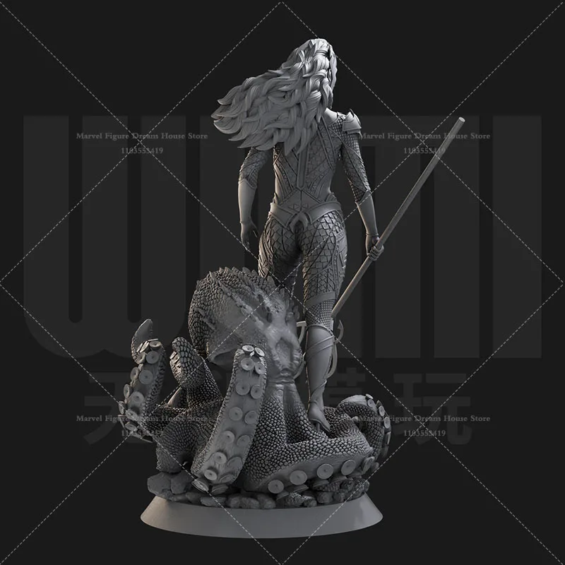 1/24 1/18 مقياس آرثر أكوامان ميرا أكواومان أتلانتس الملك الملكة الجارديان لتقوم بها بنفسك الذاتي تجميعها GK ثلاثية الأبعاد الراتنج غير معلمة دمية #4