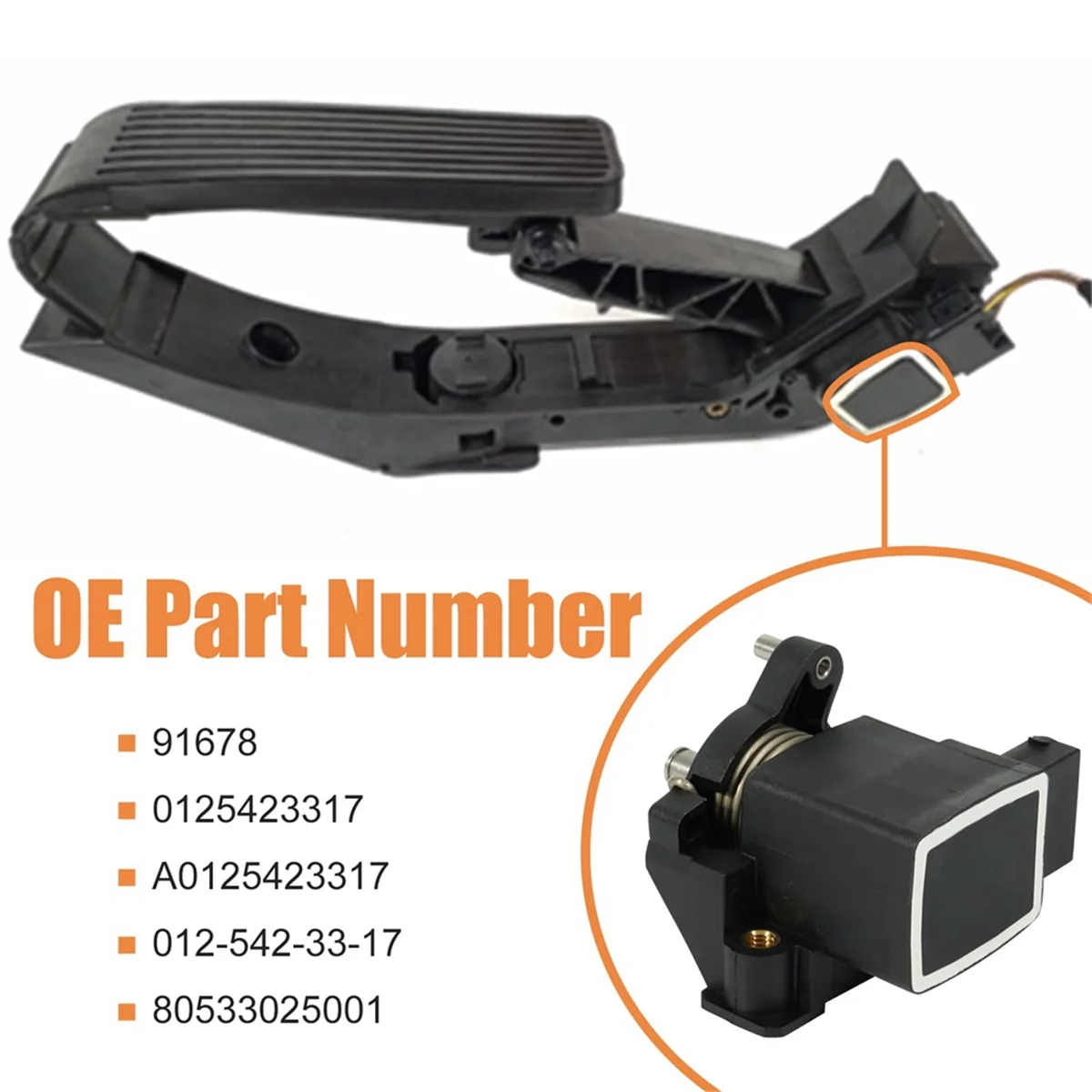 Gas Pedal Position Sensor 0125423317 for Mercedes-Benz C230 CLK320 CL K430 CLK55 E320 E55 G500 G55 ML320 ML350