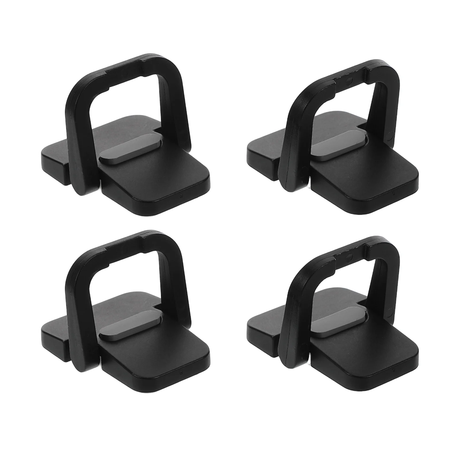 

4 Pcs Invisible Laptop Stand Black ABS Height Increase Cooling Rack Portable Travel Mini Keyboard Riser Stable Support Efficient