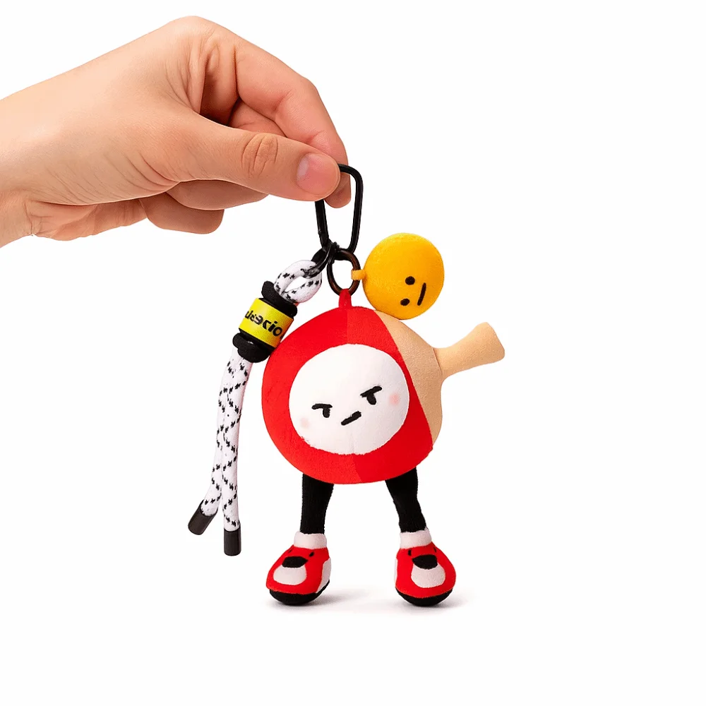 PP algodão pelúcia tênis de mesa brinquedo de pelúcia fofo confortável tênis de mesa boneca pingente pendurado coleção esportes chaveiro de pelúcia