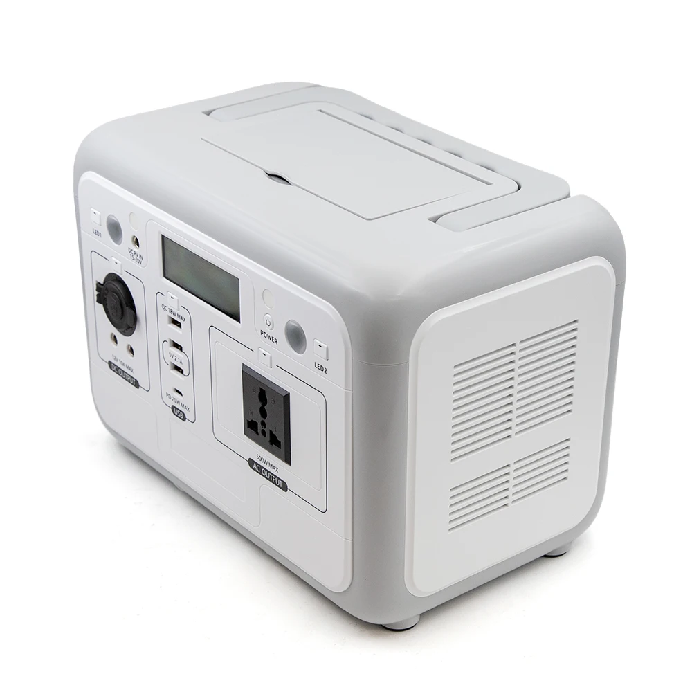 500W Portable  Rechargeable Electric Solar Generator Emergency Backup Solar Camping Power Station for Fridge and TV