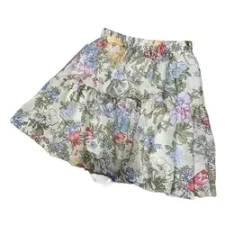 Women Mini Skirts 2026 Foral Printed Skirts Sweet Girls A-line Ruffles Pleated Beach Holidays Skirts faldas vestidos clothing