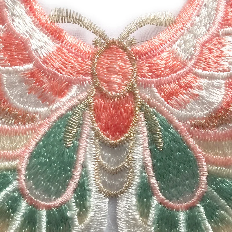 Beautiful Colorful Butterfly Embroidery 20*14cm Decorative Lace Butterfly Woman's Clothing Sewing Accessories