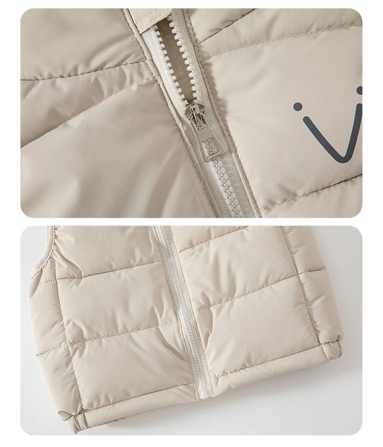 2026 Neue Kinder-Daunenweste Herbst und Winter Dicke Warme Weste 1-4 Jahre Ärmellose Jacke für Jungen – Detail 11
