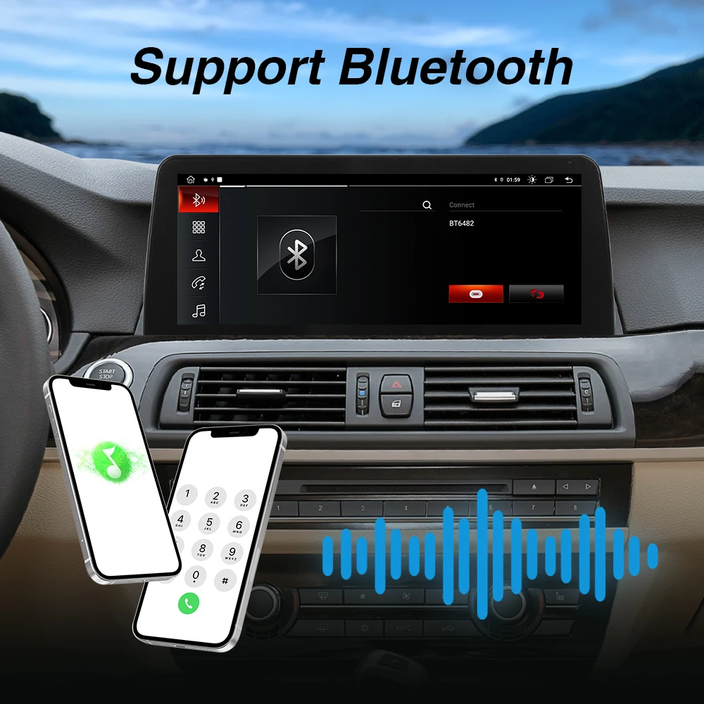 Android 13 Carplay 10.25'' 12.3'' for  7 Series NBT F01 F02 F03 F04 2013-2016 Car Radio Multimedia Player Stereo 4G SIM WiFi