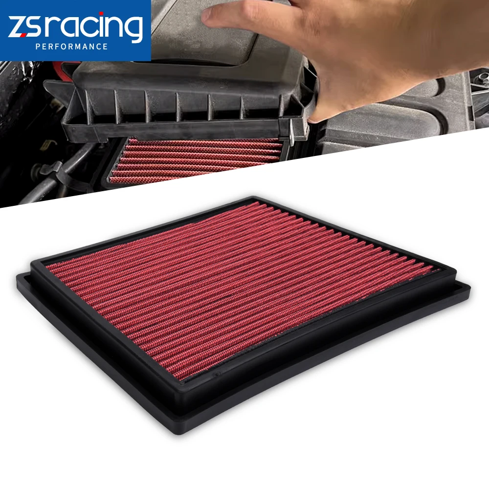 

ZSRacing- High-Flow Air Filter for MINI Cooper 1.5T 2.0T & BMW 1/2/X1/X2 Series 1.2T 1.5T 2.0T Washable Reusable OFI253-RED