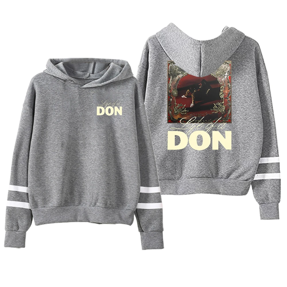 Don Toliver Life of a Don Merch bluza z kapturem bez kieszeni równoległe paski rękaw Streetwear kobiety mężczyźni bluza 2023, modne ciuchy