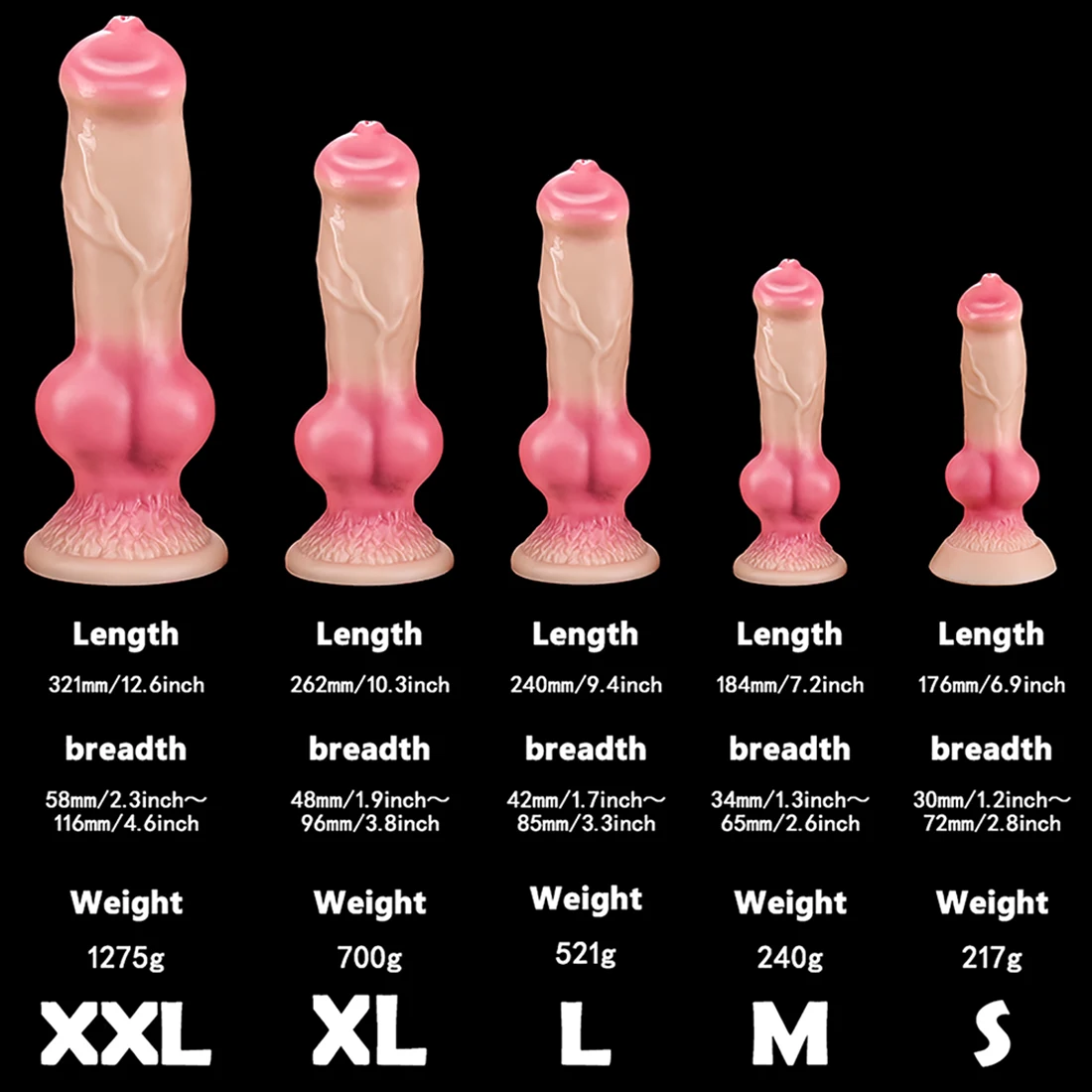 Oversized Dog Dildo Anal Plug Soft Penis Anal Dilator Masturbators Big Phallus Butt Plug Stimulate Vagina and Anus Dick Sex Toys