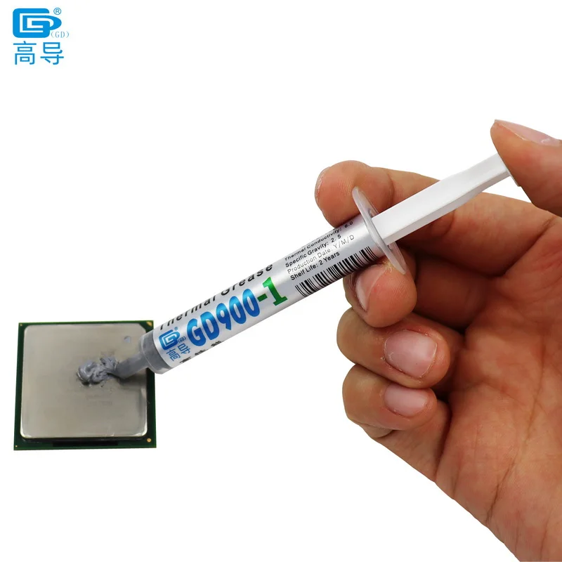 GD900-1 Thermal Conductive Grease Paste Plaster Heat Sink Compound Net Weight 1/3/7/15/30 Grams Gray for CPU LED GPU SSY