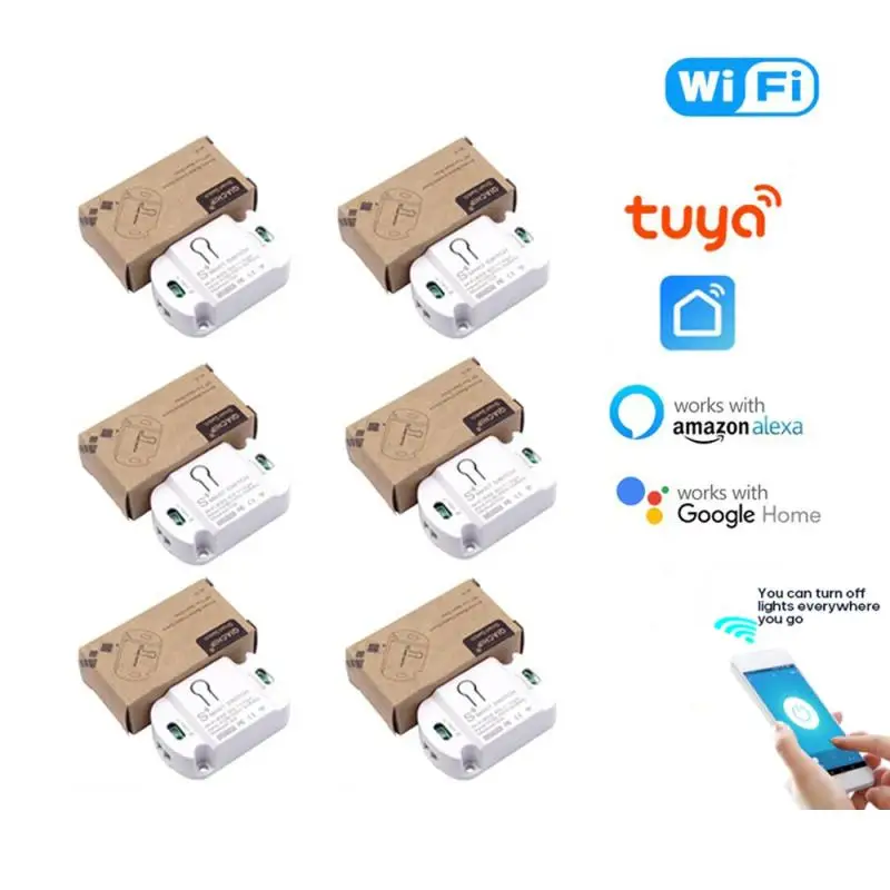 

10A Smart Wi-Fi Switch Tuya Smart Life App Control Таймер Умный дом Автоматизация Голосовое управление работает с Alexa Google Home