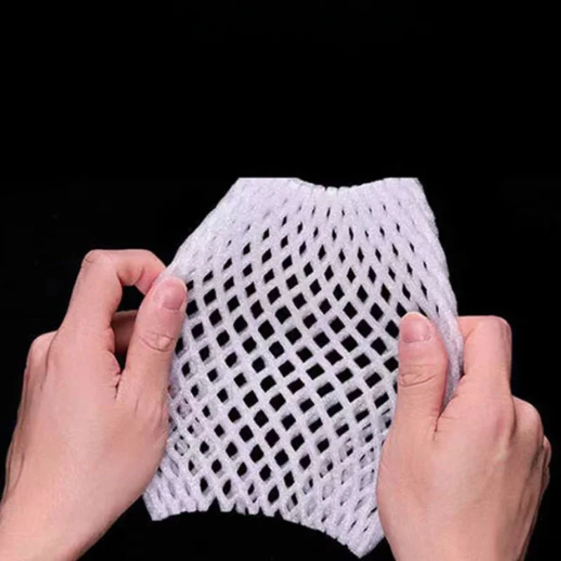 White Fruit Protective Net Cover Shockproof Scalable Elastic Foam Network Tube Packing Apple Orange Transport Protect Mesh Bag