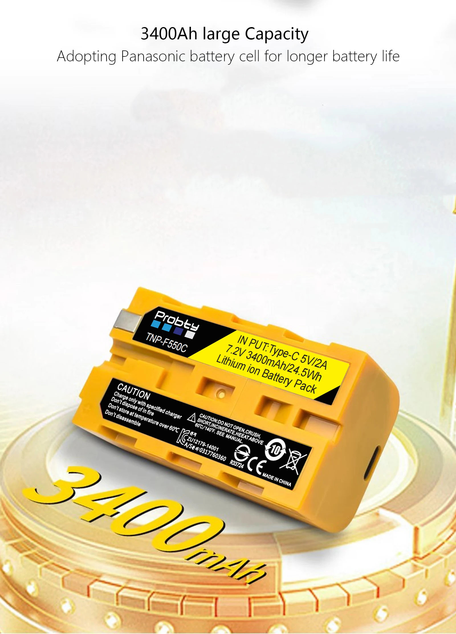 جديد NP-F550 NP-F بطارية ل NP-F330 NP-F530 NP F550 NP-F570 NP-F750 LED الفيديو الضوئي كاميرا ضوء مصباح لوح التصوير #5