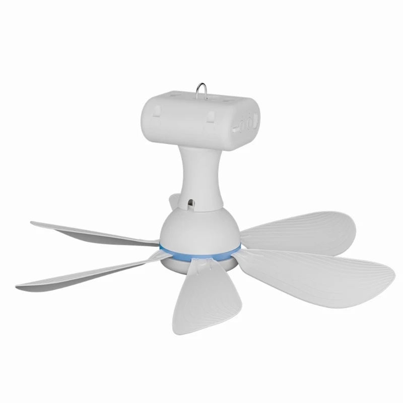 

USB Rechargeable 10000mAh Battery Operated Camping Fan Ceiling Fan With LED Light and Remote Control for Outdoor Use