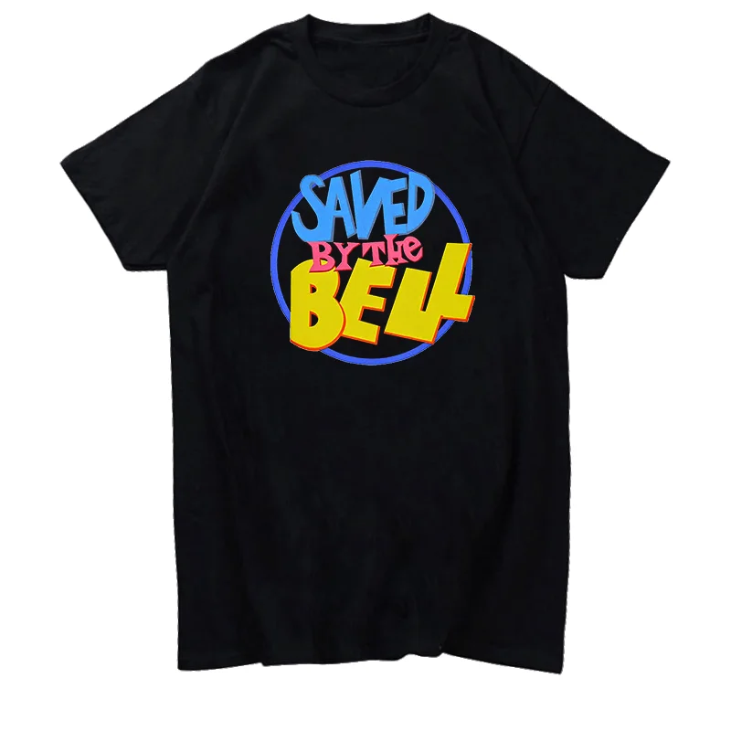 Saved By The Bell Logo Americano Classics Camiseta Adulto Fashion Graphic T Shirts Oversize Short Sleeve T-Shirts Mens Clothes