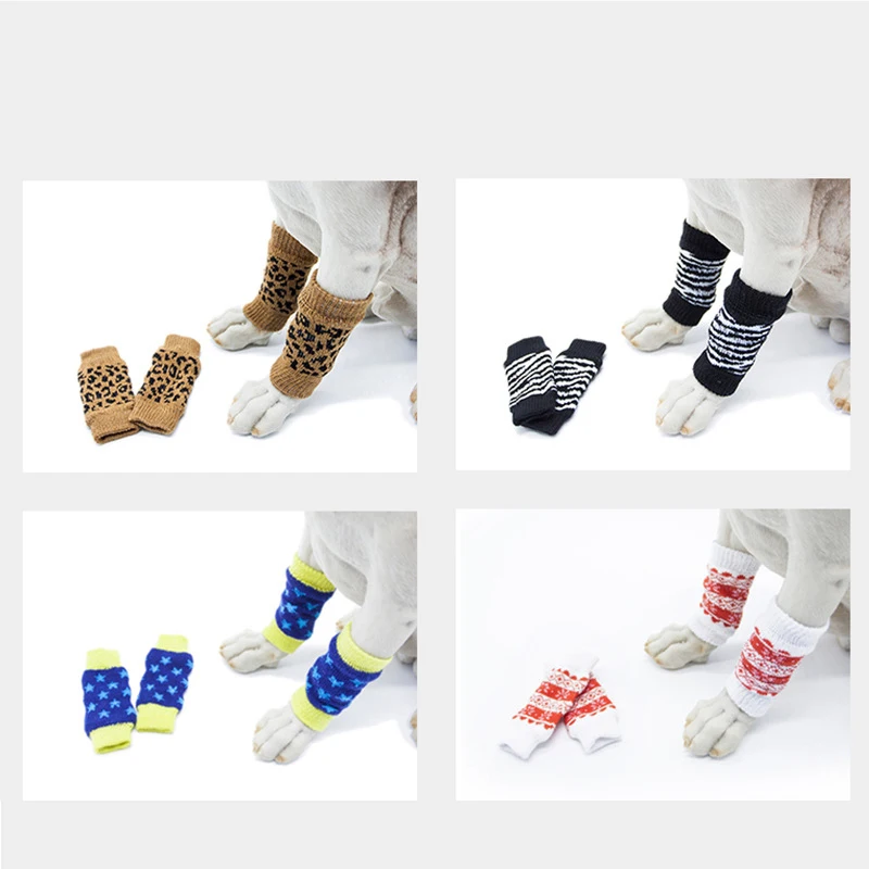 Anti-Dirty Knie polster für Hunde und Katzen, Bein abdeckung, Welpen schutz, kleines und mittleres Haustier, Anti-Dirty, Winter warm, S-XL Größe, 4 P – Detail 6