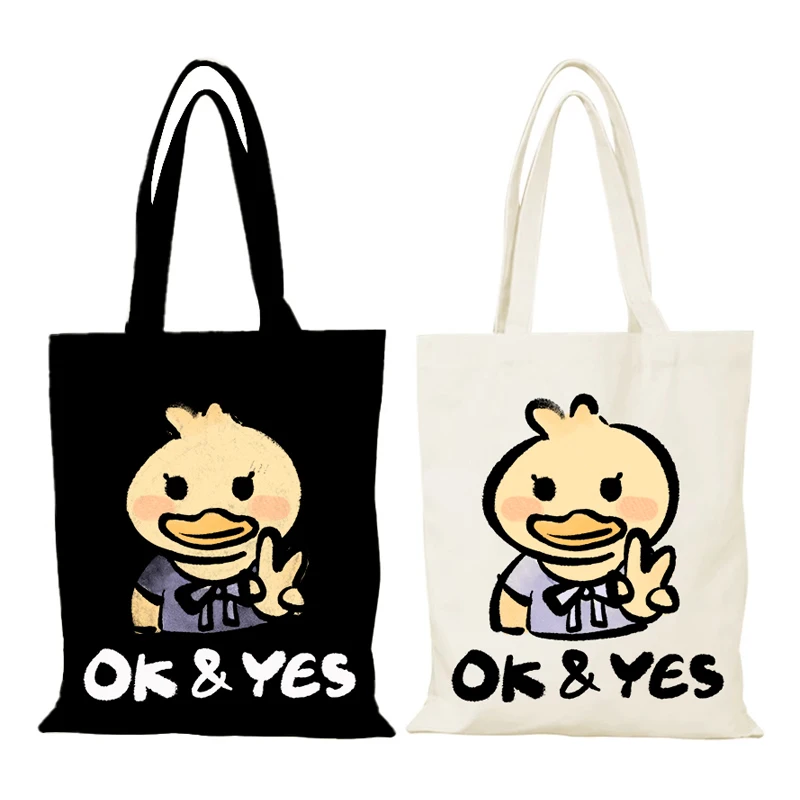 Canvas Tote Bag Leisure Cute Cartoon New Handbags Folding Shopping Bag Women's Handbag Lady Bags Eco Shopper Beach Cloth the Man