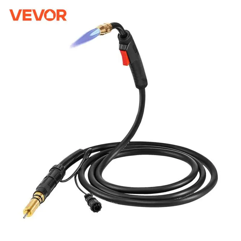 VEVOR MIG Welding Gun 150A Gas Burner Torch W/ 4.6M Fixed Cable Welding Equipment Stinger Interchangeable for Miller M-15 M-150