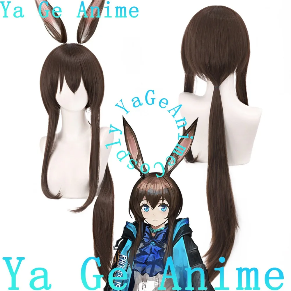 アークナイツ-アミヤ-コスプレウィッグ-耳付き-ローズアイランド-バニーガール-オペレーター-ヘア