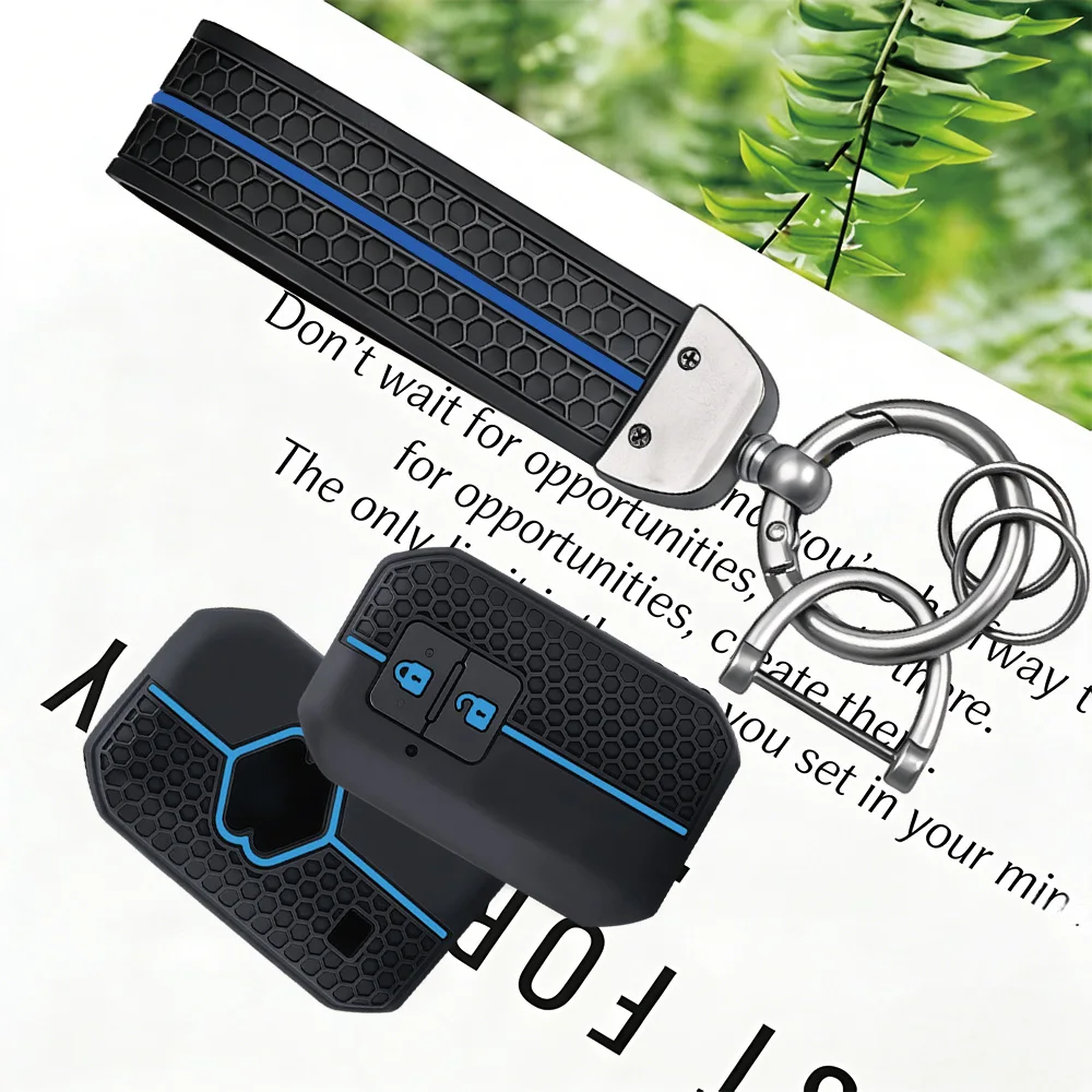 2 Buttons Silicone Car Key Case Cover For Suzuki Swift Wagon R Jimny Sierra Spacia Ertiga Auto Key Shell Keychain Accessories
