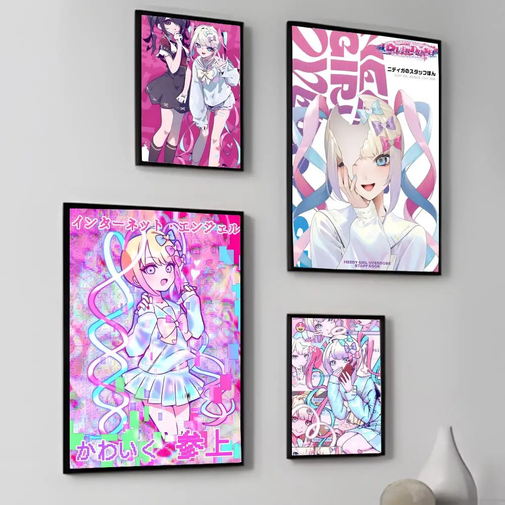 1PC N-Needy Streamer O-Overload Poster Poster High-definition Art Sticker Self Adhesive Waterproof Home Decoration