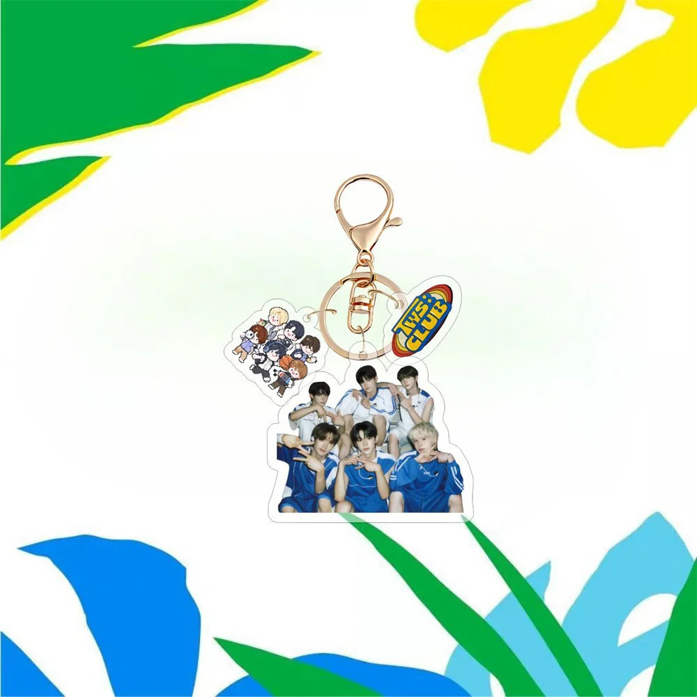 3Pcs/Set KPOP TWS New Keychain Transparent Acrylic Keyring Pendant Cartoon Figure Bag Accessories SHINYU DOHOON Fans Daily Gift