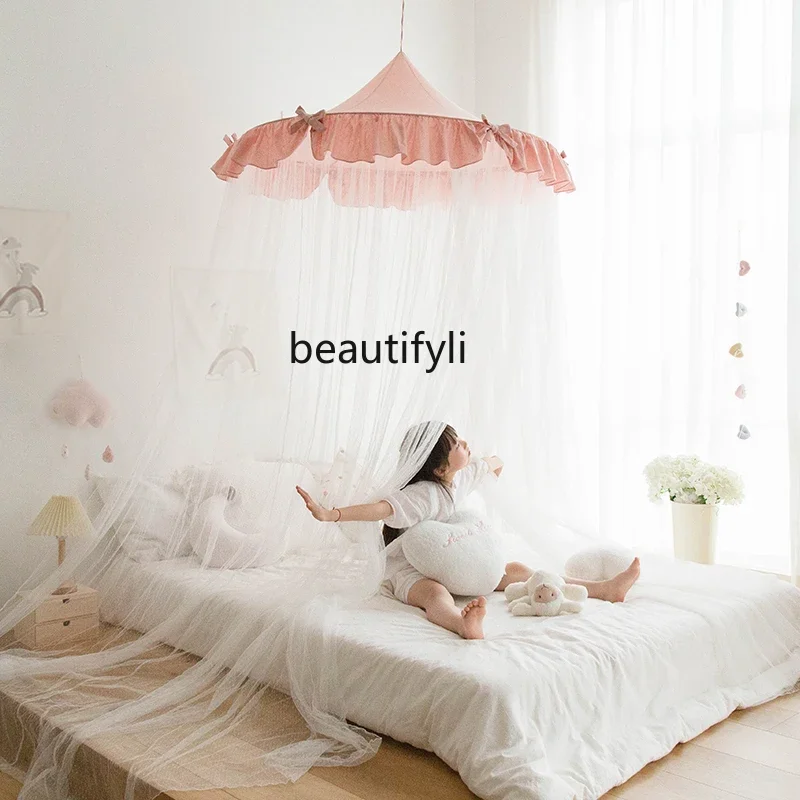 Dome mosquito net, ceiling hanging net, bedroom 1.5m 1.8m floor-standing household curtain net