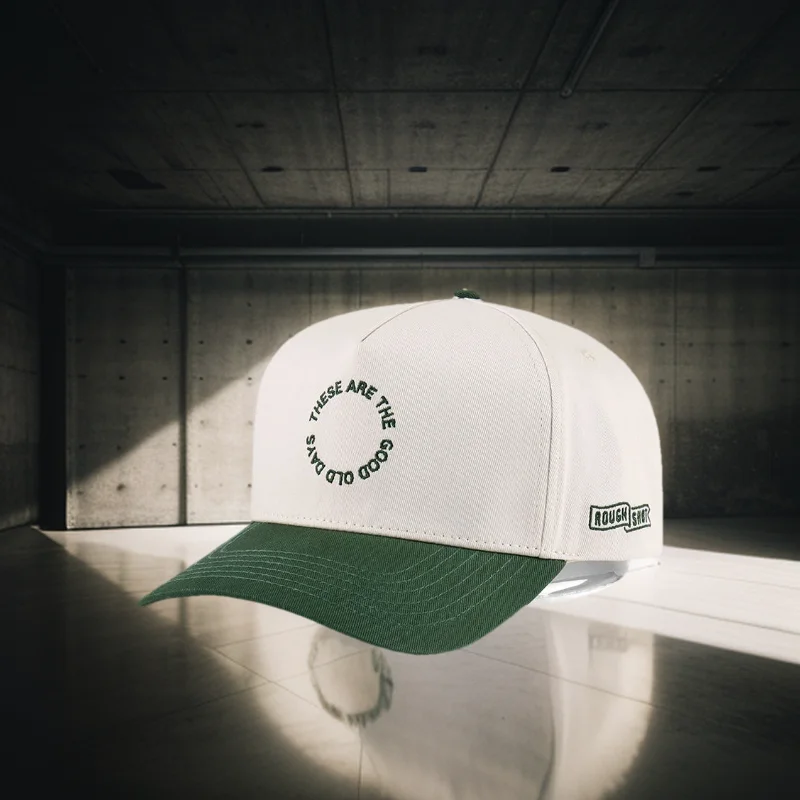 

Embroidered Letters 5 Panel Mid Profile Baseball Cap Customized Side Back Embroidery Cotton Two Tone Baseball Caps waterproof