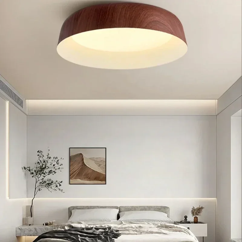Modern Creative Wood Grain Color Ceiling Light LED Room Decoration Nordic Home Decoration Bedroom Corridor Balcony Lighting