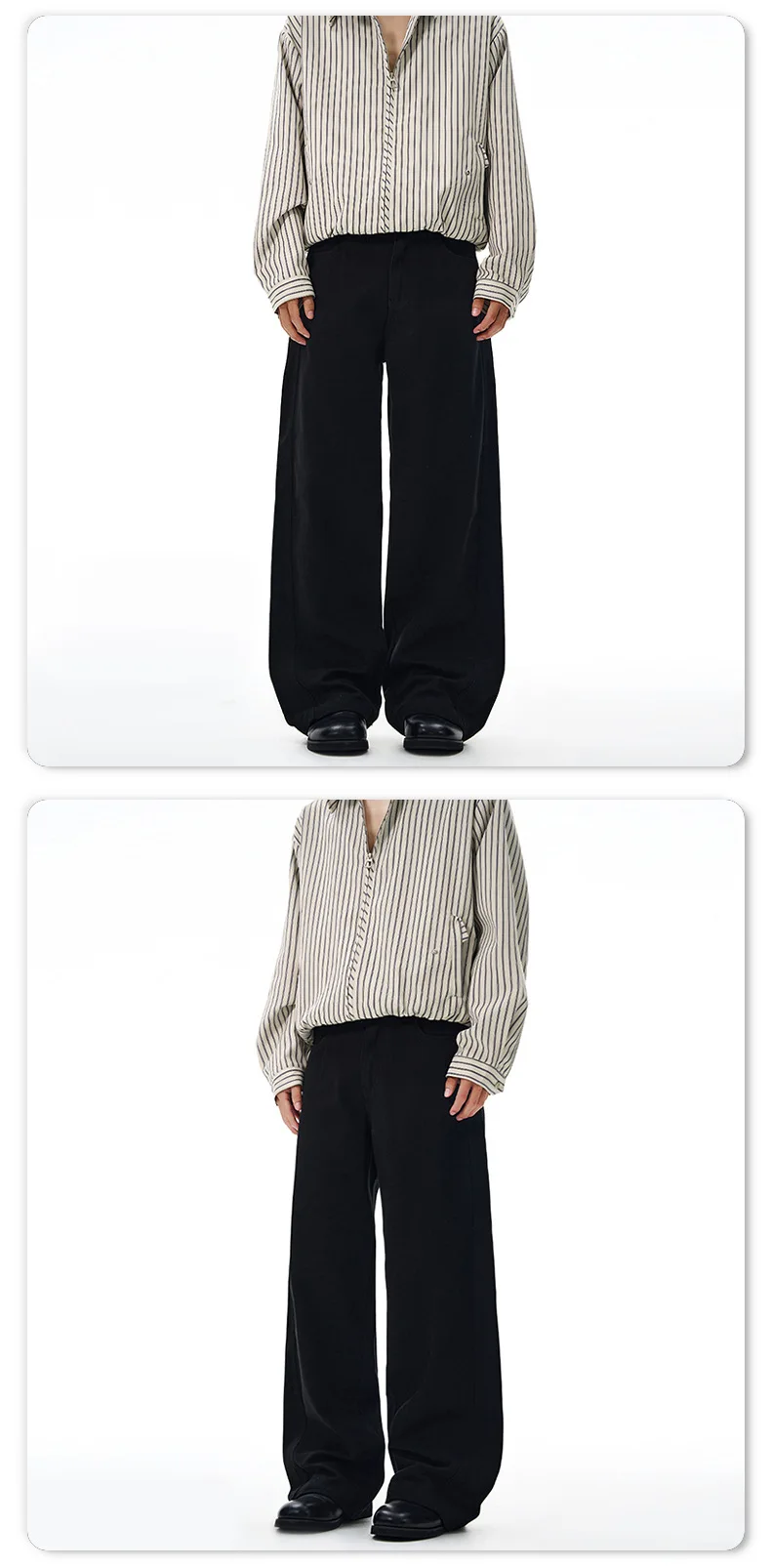 IEFB New Autumn Men's Casual Pants Solid Color Simple Straight Trousers All-match Wide Leg Loose Male Bottom Cleanfit 9W4276