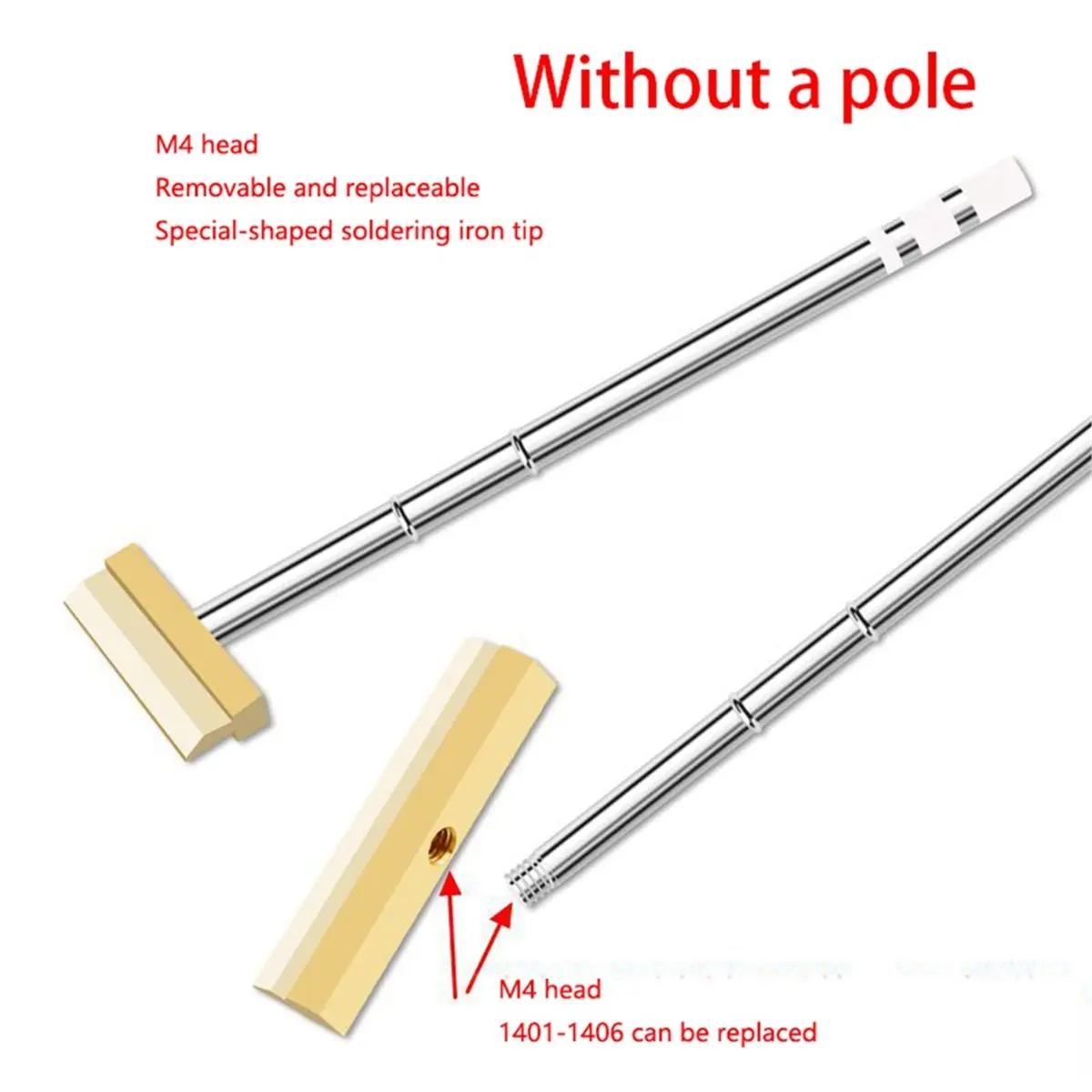 6pcs Soldering Iron Tips Rapid Heating Spatula Model 1401/1406 Replacement Electric Soldering Iron Tips Welding Tools