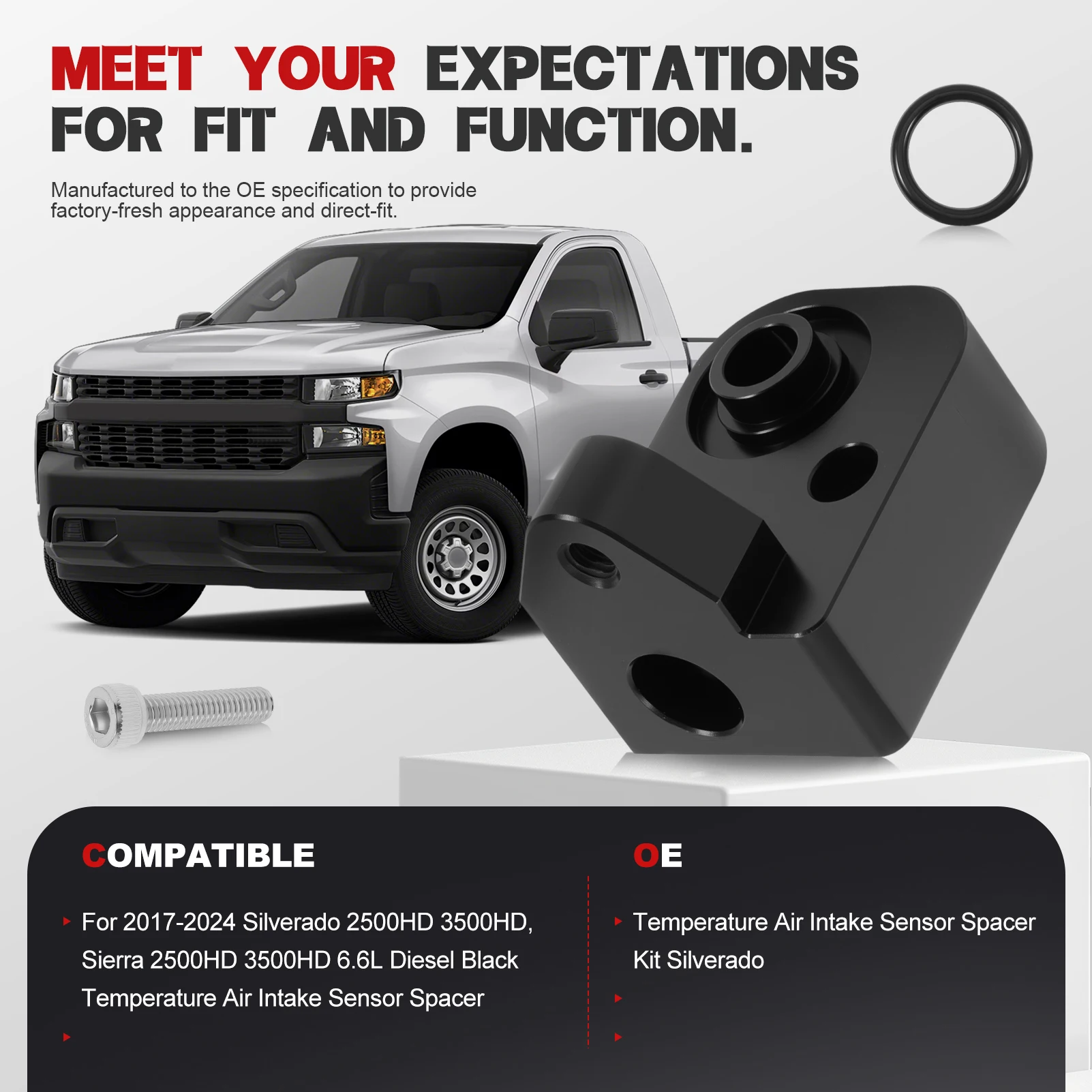 

Hot Sale Temperature Air Intake Sensor Spacer Kit for Chevy Silverado