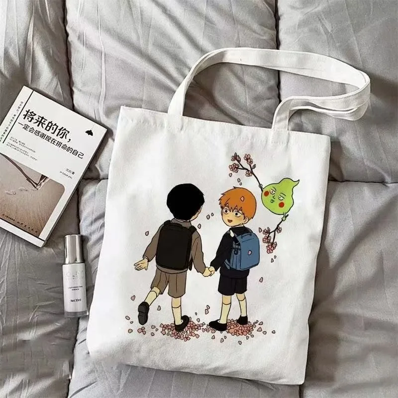 Neue Mob Psycho 100 Shigeo Kageyama Reigen Arataka Dimple Canvas-Tasche für Schüler, Große Kapazität, Schultertasche mit Hohem Farbwert – Detail 8