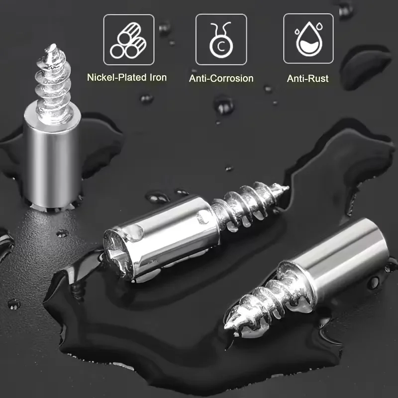 40pcs Heavy-Duty Shelf Support Pins with Anti-Slip Sleeves & Self-Tapping Screws for Cabinet & Laminate Board Brackets