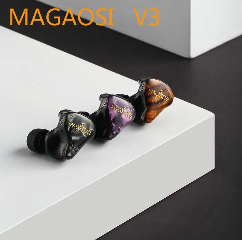 Magaosi V3 2BA + 1DD Triple Knowles Driver Hybrid HiFi Monitor Earphones 2pin Detachable Cable Audiophile Musician IEM Earbuds