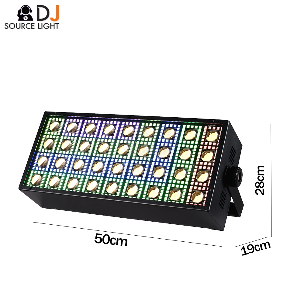 2pcs LED Stage Strobe Effect Lights Wash Light RGB LED 3200K (8 Segments) DMX512 DJ Disco Bar Noel for Party Wedding Holiday KTV