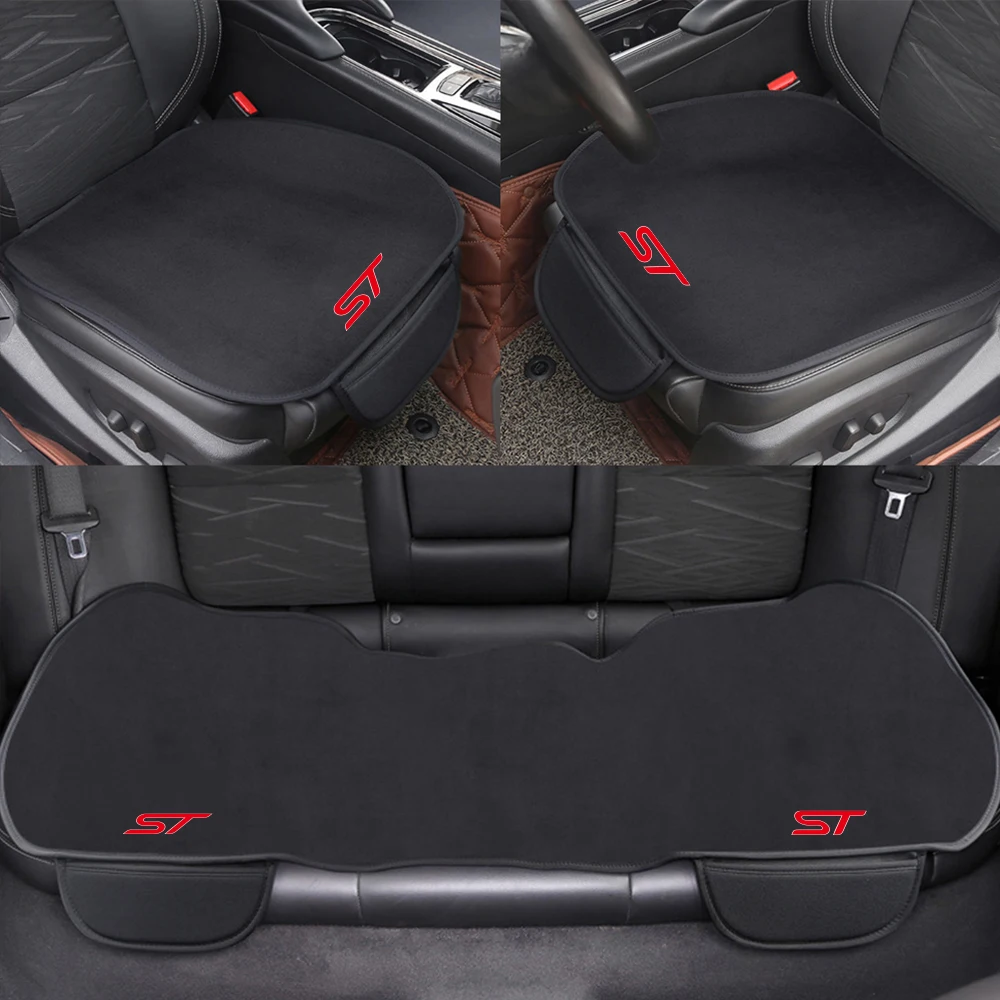 

3pcs/set Car Seat Cushion Protection Pad Non-slip Cover For Ford Fiesta Ranger Focus Mk2 3 4 Kuga Mustang S-MAX Transit Mondeo