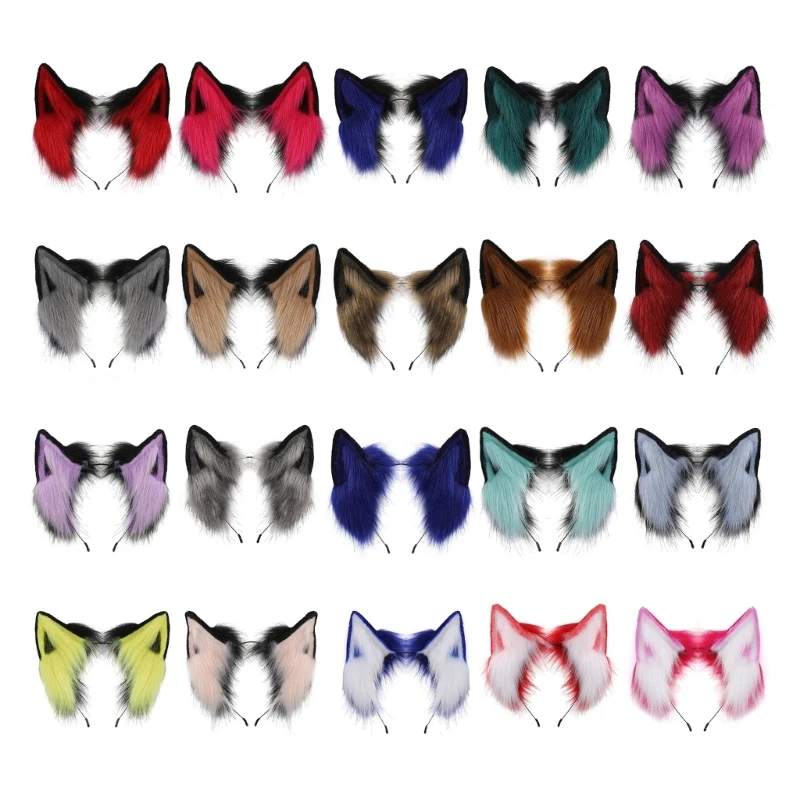 Furry Ears Birthday Cosplay Party Headbands Hair Accessories for Women Girls Dropship