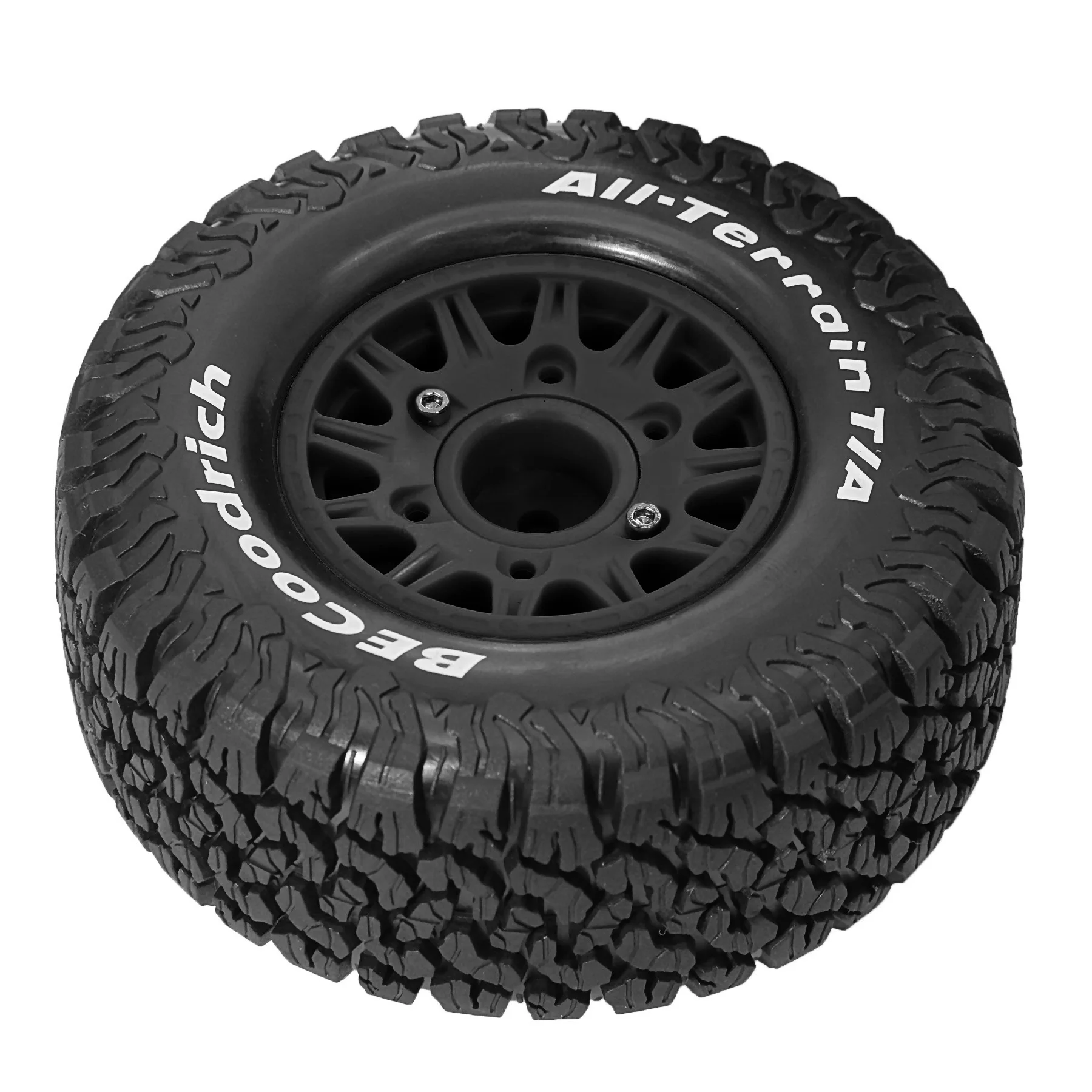 4PCS 1/10 Scale Short Course Truck Tires Rubber Tyres with 12mm Hex for  Slash Arrma Senton HuanQi 727 Vkar RC Car Compatible